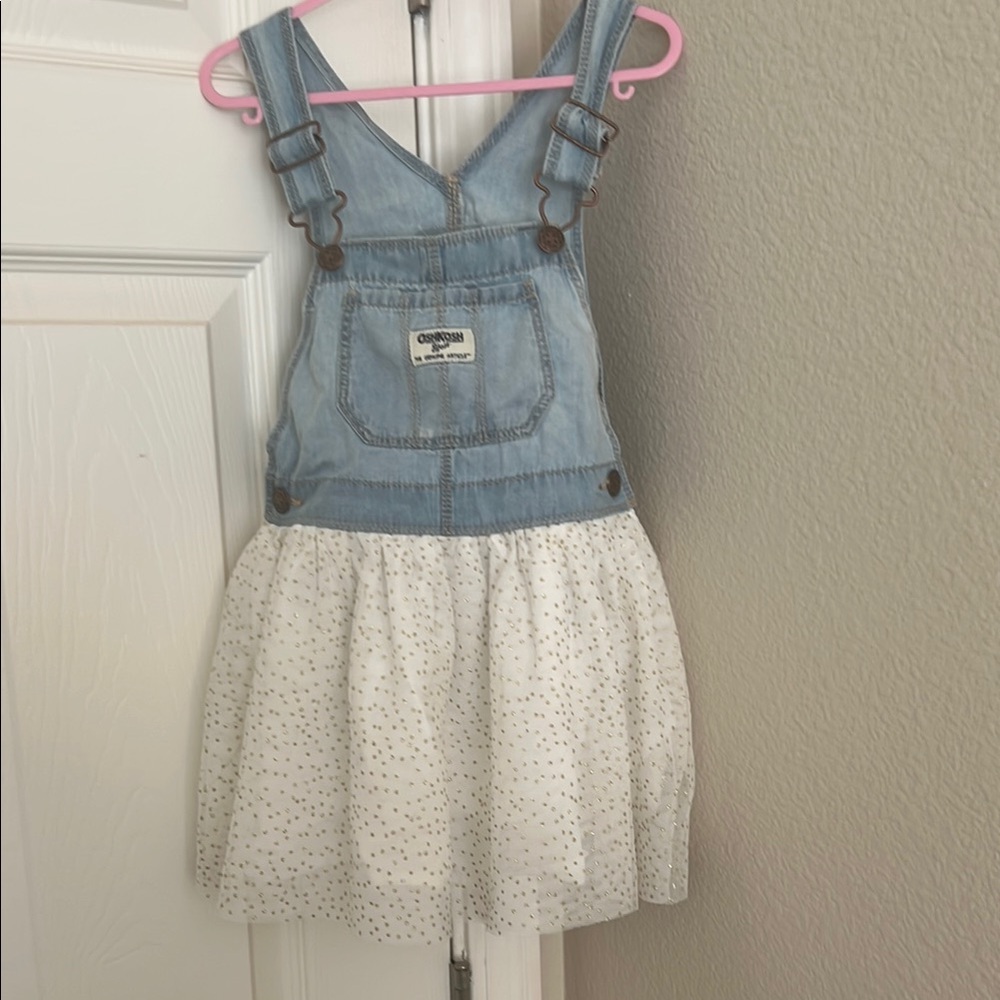 OshKosh B'gosh Blue and White Overalls